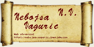 Nebojša Vagurić vizit kartica
